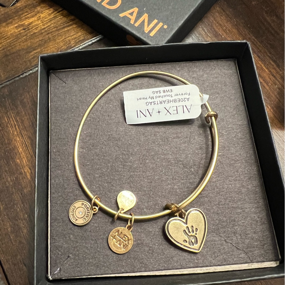 Alex and Ani “Forever Touched My Heart” gold bangle bracelet